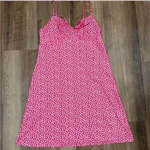 American Eagle Women’s Pink And White Flower Dress